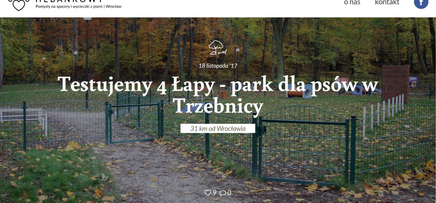Hebankowy.pl - Testujemy 4 Łapy - park dla psów w Trzebnicy